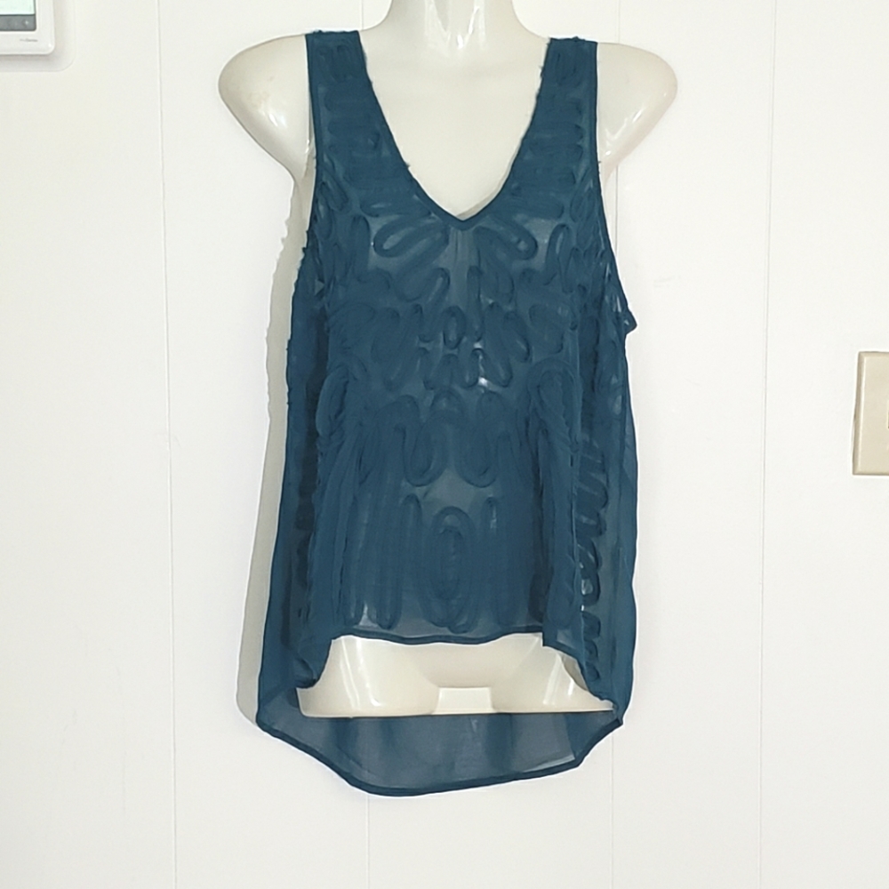 Chandi & Lia Sheer Lace Top NWT